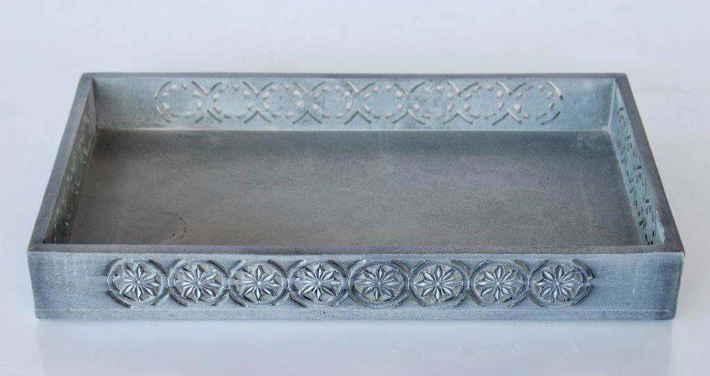 Grey Soap Stone Rectangular Tray